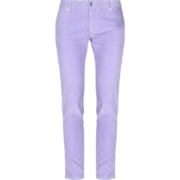 Pantalone gamba cono a coste con zip in velluto tinta unita Dsquared2 tinta unita