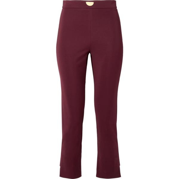 pantaloni Cushnie rosso tinta unita