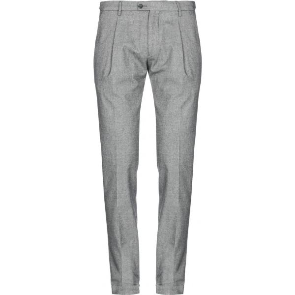 Pantalone effetto spinato vita bassa con zip in flanella con bottoni Michael Coal grigio