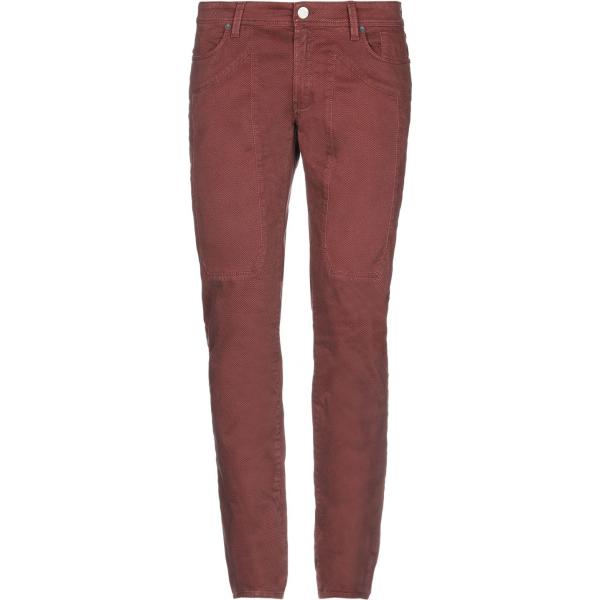 Pantalone a sigaretta fantasia geometrica con borchie e zip con bottoni Jeckerson geometrica