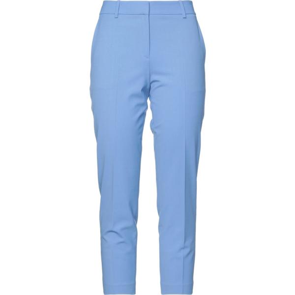 pantaloni da donna in azzurro cropped a vita alta con zip Theory