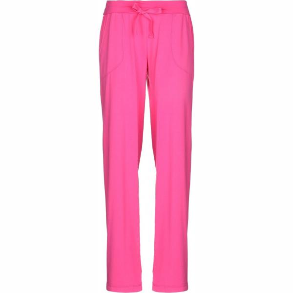 Pantalone a sigaretta vita alta con laccetti in cotone jersey Deha tinta unita