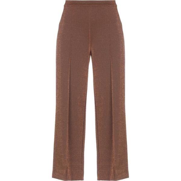 Pantalone a sigaretta effetto laminato con zip jersey Caractère tinta unita
