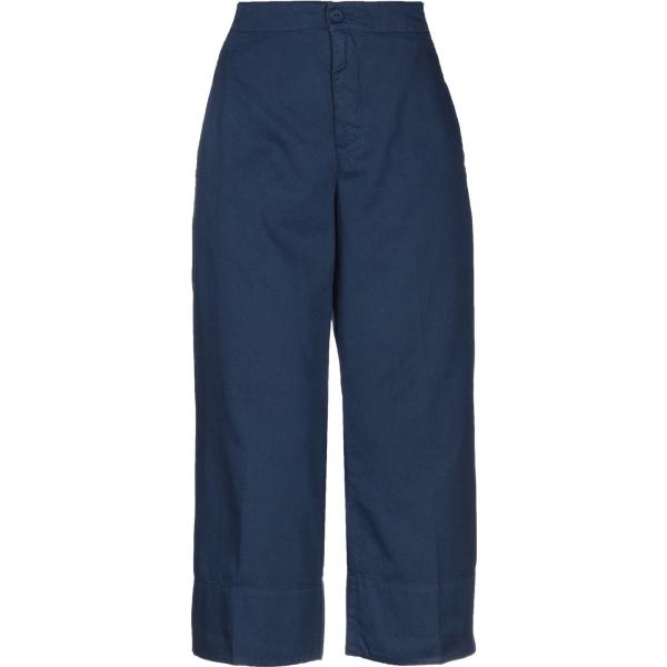 pantaloni capri European Culture blu tinta unita