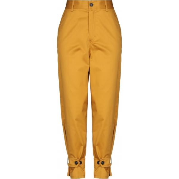 pantaloni Mauro Grifoni giallo tinta unita