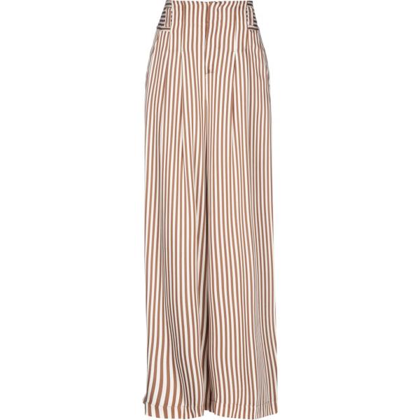 pantalone lungo Soallure marrone a righe
