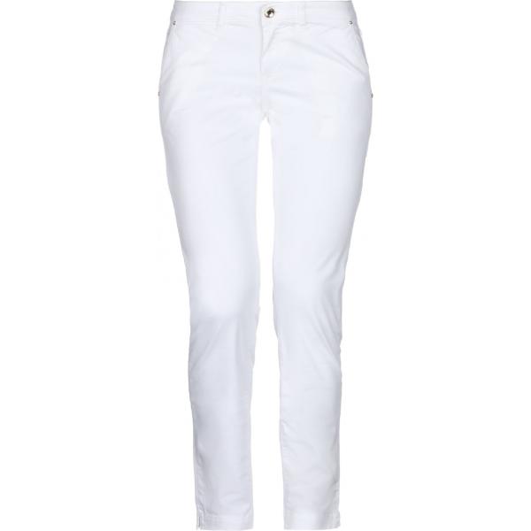 pantaloni Ean 13 bianco tinta unita
