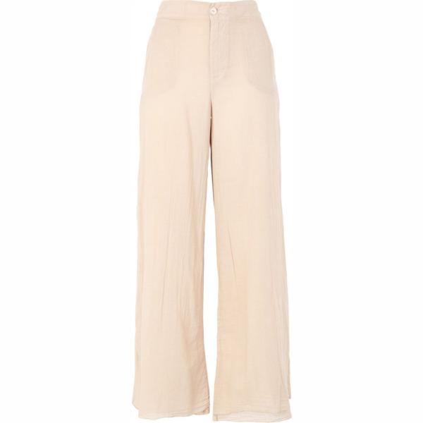 pantaloni European Culture marrone tinta unita