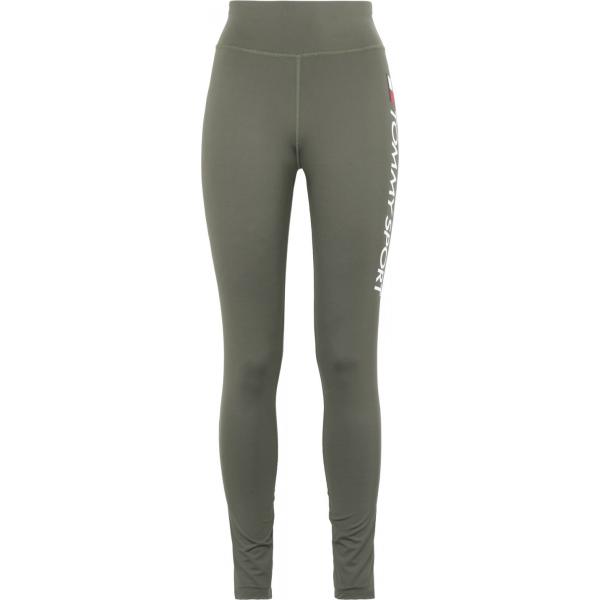 leggings Tommy Sport verde con stampe