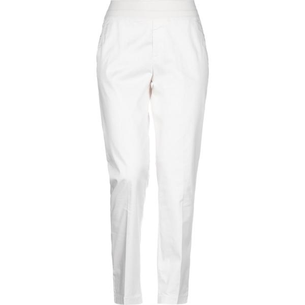 pantaloni European Culture bianco tinta unita