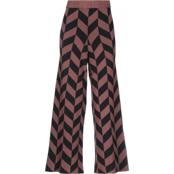 pantaloni Vicolo marrone geometrica