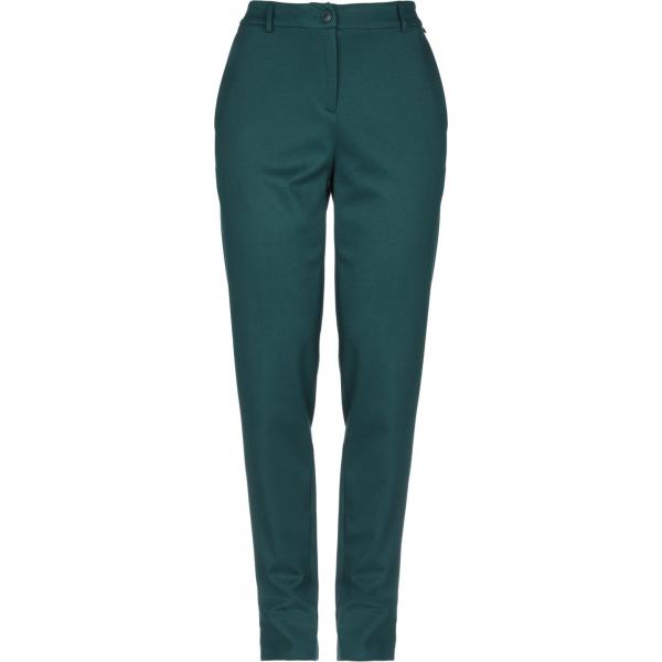 pantaloni Twinset verde tinta unita
