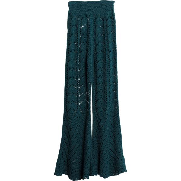 pantaloni Elisabetta Franchi blu tinta unita