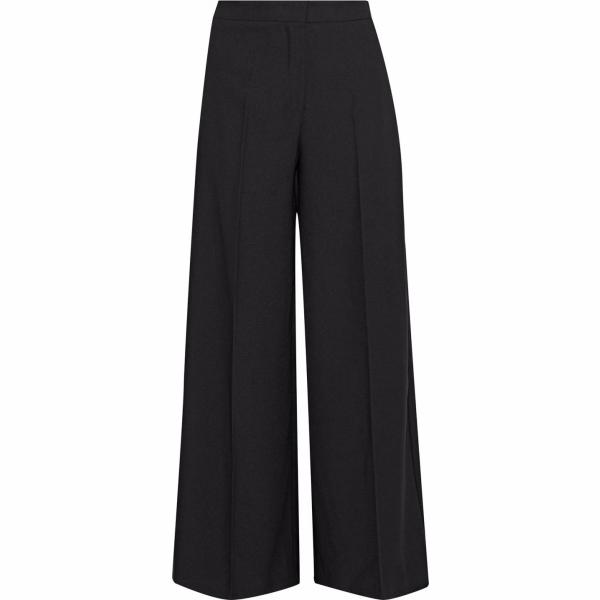 pantaloni Iris & Ink nero tinta unita