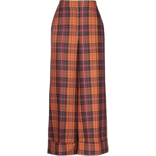 pantaloni Liviana Conti marrone scozzese