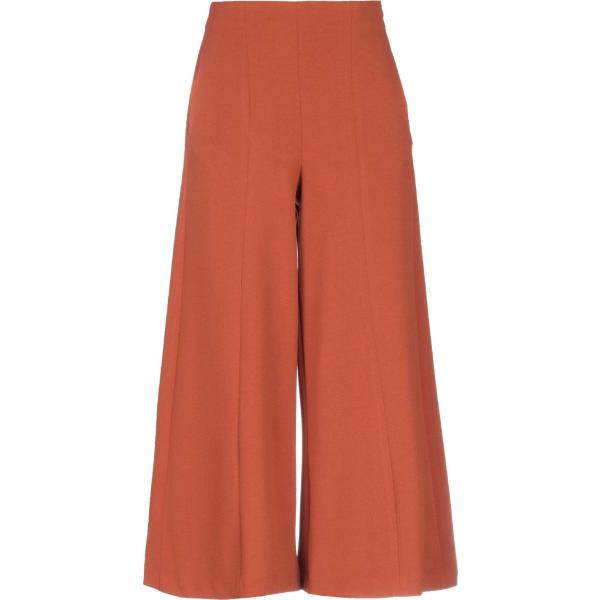 pantaloni Rosé A Pois marrone tinta unita
