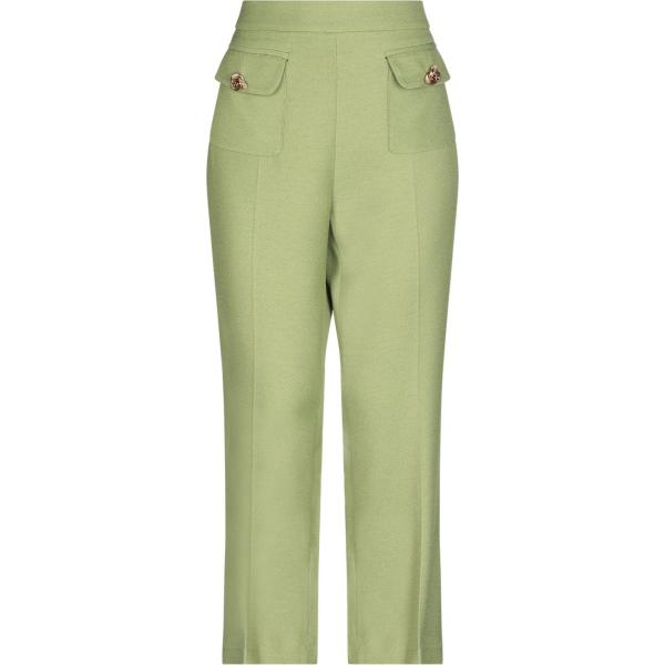 pantaloni capri Elisabetta Franchi verde tinta unita