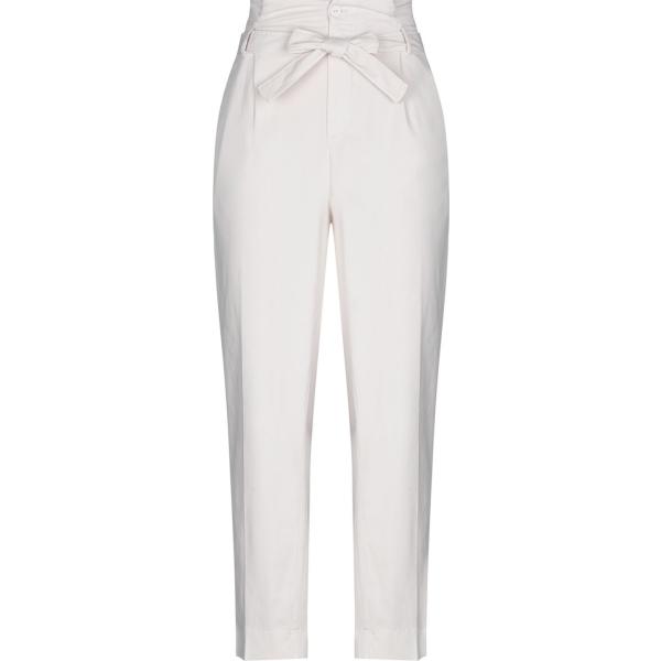 pantaloni European Culture bianco tinta unita