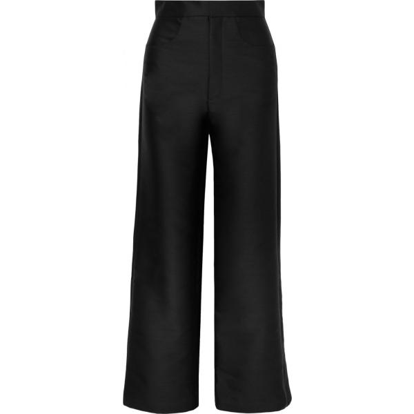 pantaloni Totême nero tinta unita