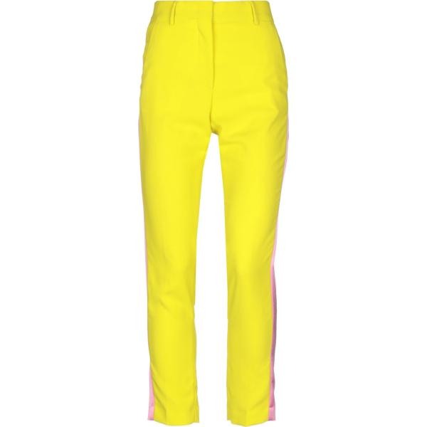 pantaloni da donna in giallo chiaro a vita media Msgm