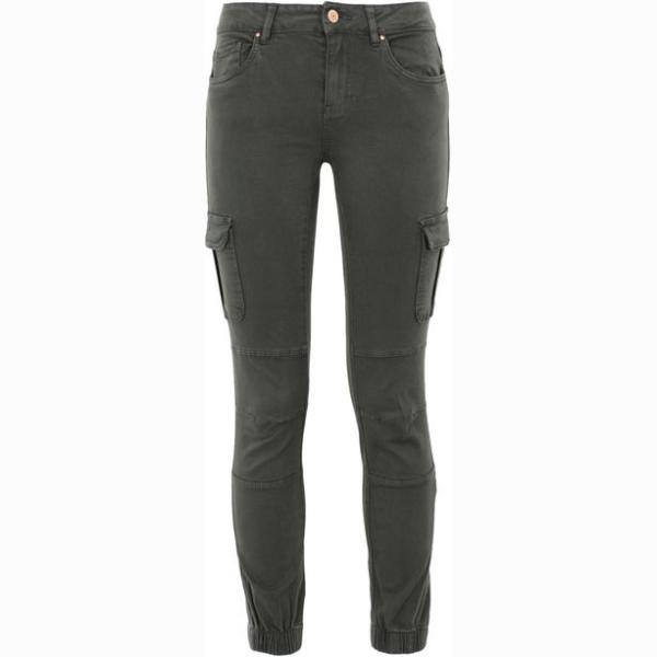 pantaloni Only verde tinta unita