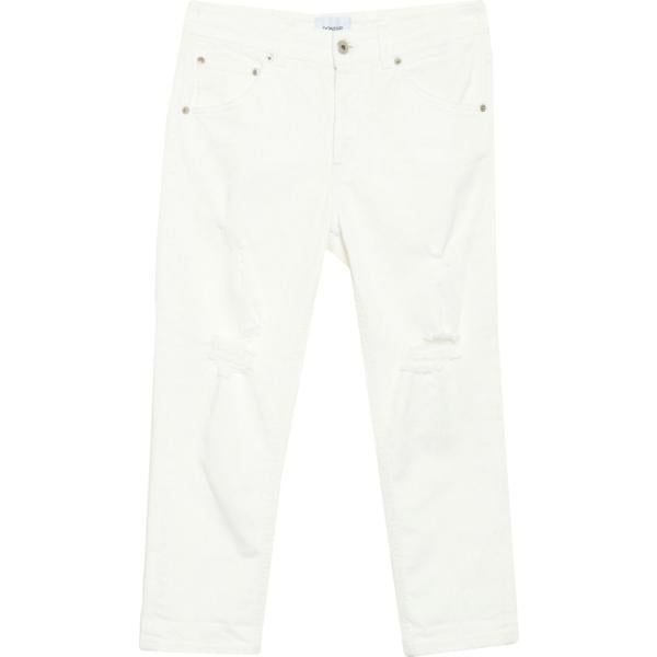 jeans Dondup bianco tinta unita