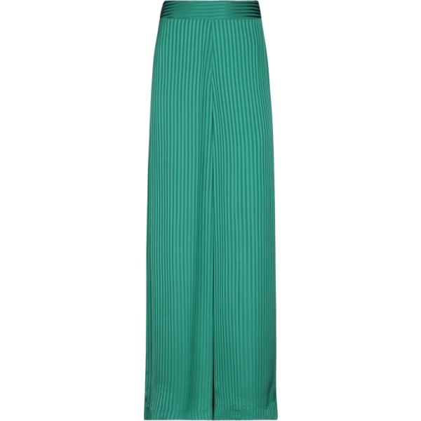 pantaloni Federica Tosi verde tinta unita