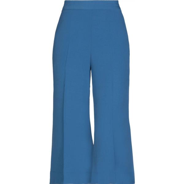 pantaloni capri Twinset blu tinta unita