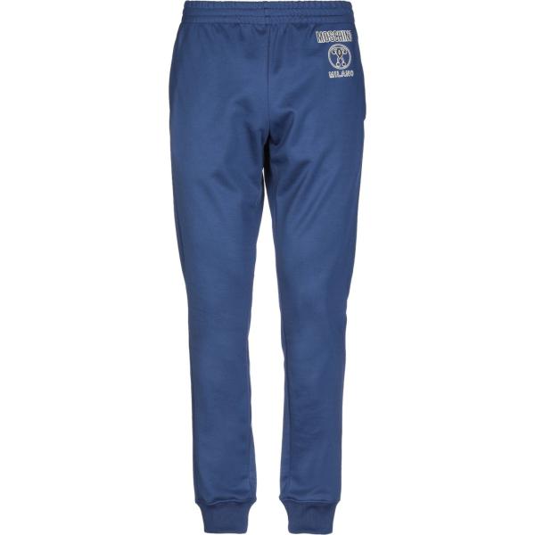 pantaloni Moschino blu tinta unita