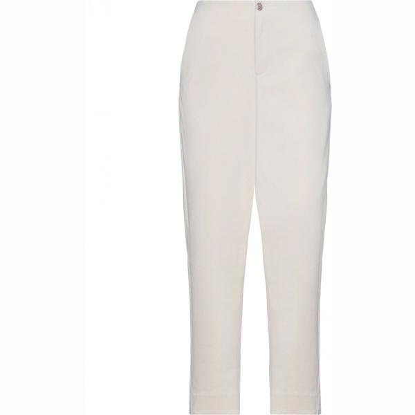 pantaloni European Culture bianco tinta unita