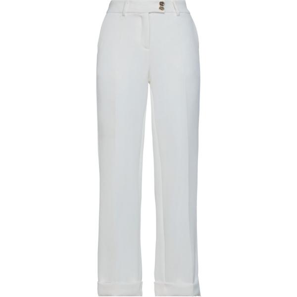 pantaloni Cavalli Class bianco tinta unita