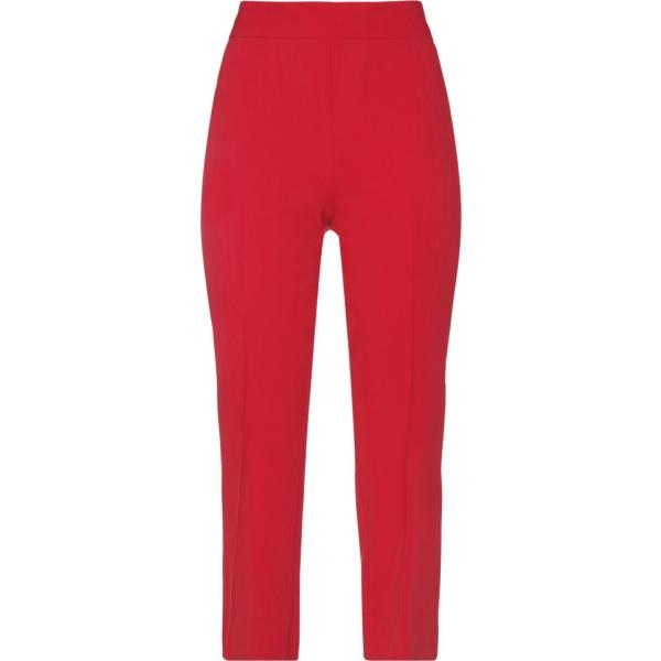pantaloni capri Carla G. rosso tinta unita