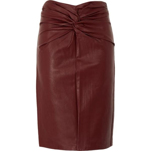 gonne longuette 8 by YOOX rosso tinta unita