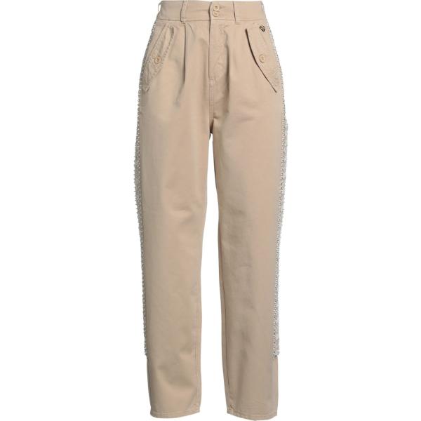 pantaloni Twinset marrone tinta unita