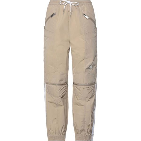 pantaloni da donna in beige sabbia a vita alta con coulisse ADIDAS by STELLA McCARTNEY