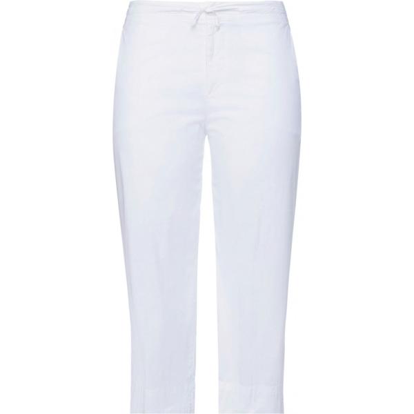 pantaloni capri European Culture bianco tinta unita