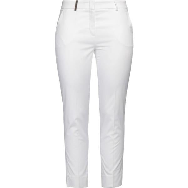 pantaloni Peserico bianco tinta unita