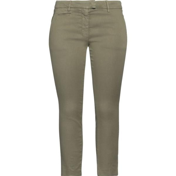 pantaloni Dondup verde tinta unita