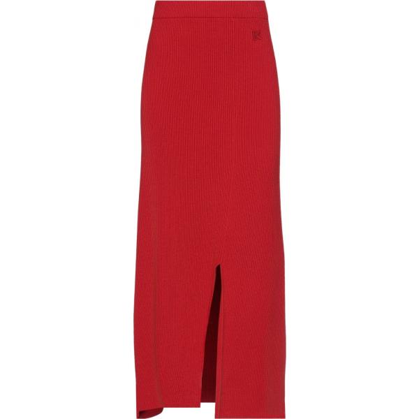 gonne longuette Kenzo rosso tinta unita