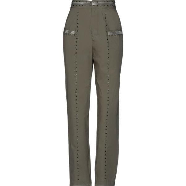 pantaloni Twinset verde tinta unita