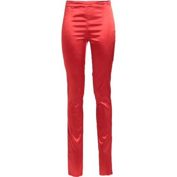 pantaloni Galliano rosso tinta unita