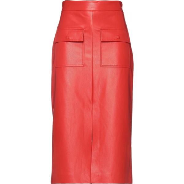 gonne longuette Msgm rosso tinta unita