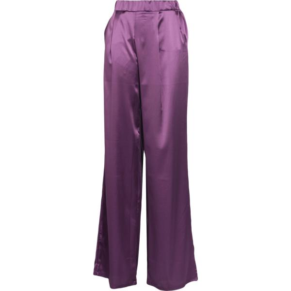 pantaloni Chiara Boni La Petite Robe viola tinta unita
