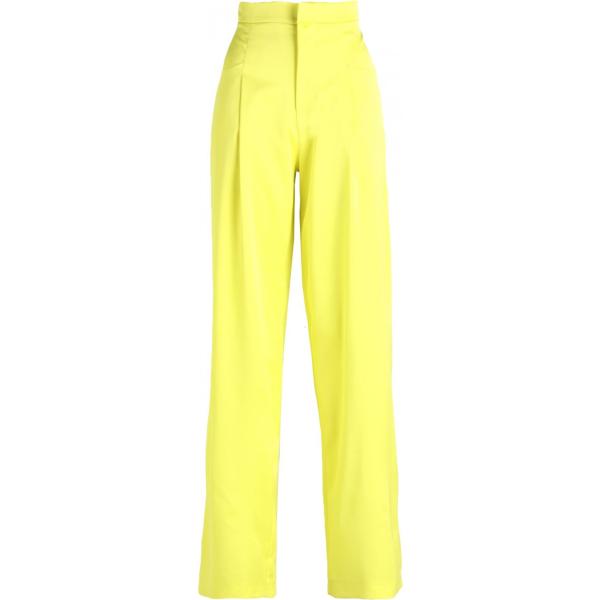 pantaloni Nineminutes giallo tinta unita