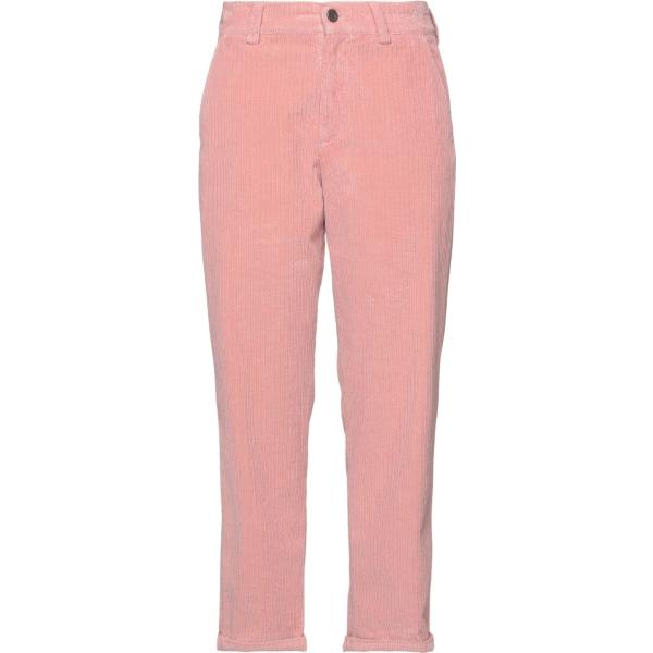 pantaloni da donna in rosa scuro a vita alta con zip in velluto PT Torino