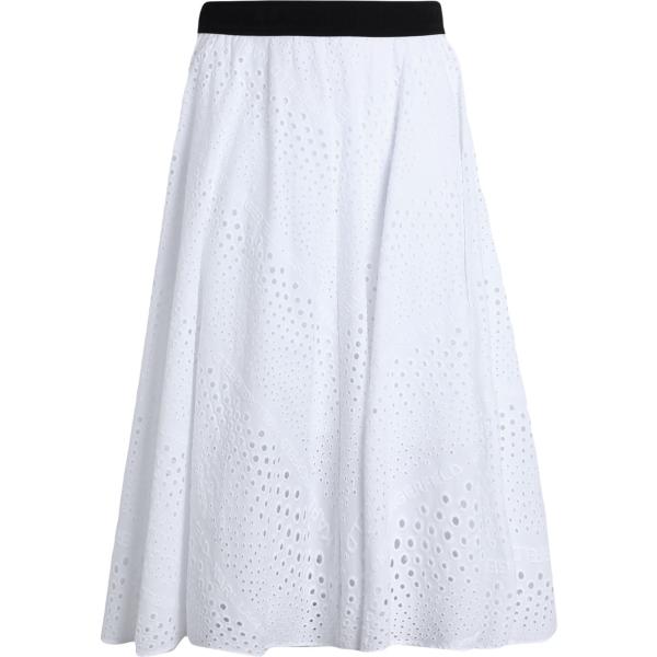 gonne longuette Karl Lagerfeld bianco tinta unita