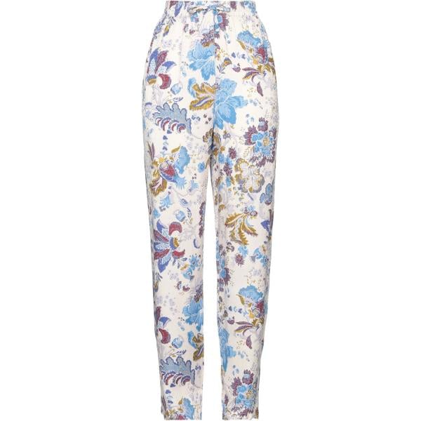 Pantaloni da donna in bianco avorio a fiori a vita alta in viscosa Marant Étoile Marant Étoile