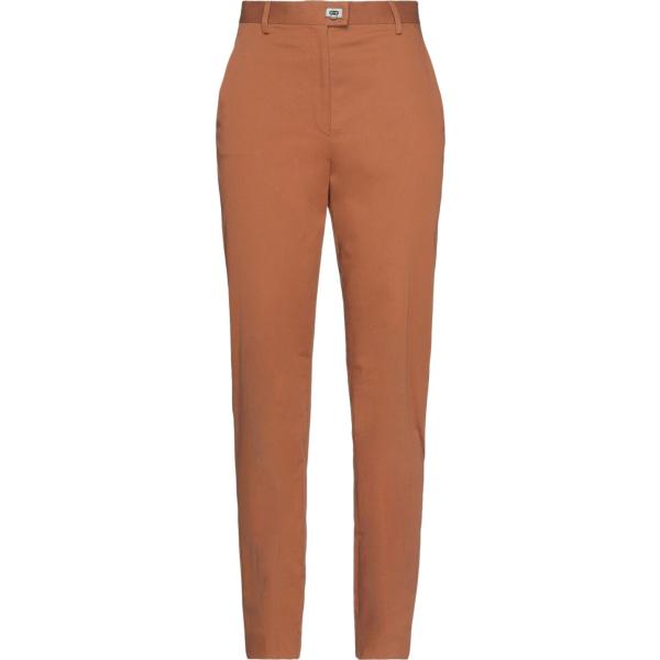 pantaloni Ferragamo marrone tinta unita