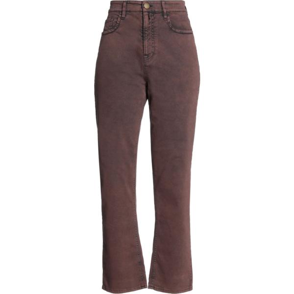 pantaloni High marrone tinta unita