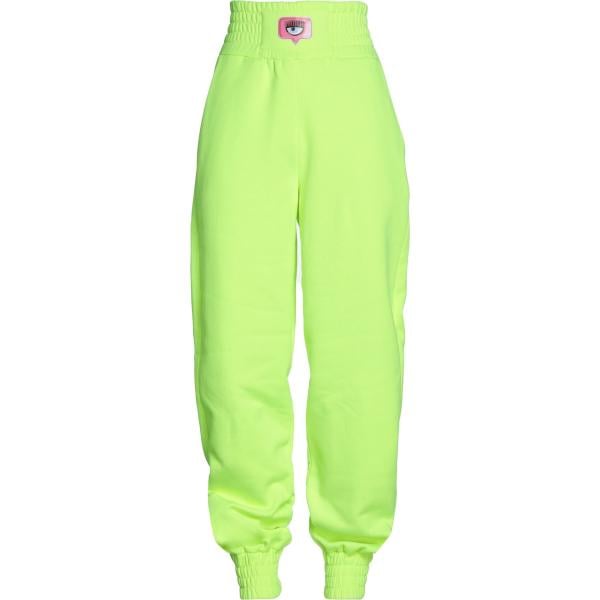 Pantaloni sportivi da donna in verde chiaro a vita alta in plush Chiara Ferragni Chiara Ferragni